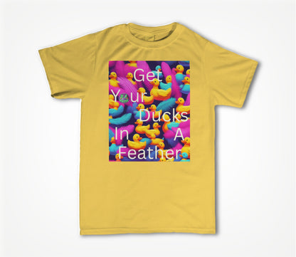 Ducks In A Feather Yellow Unisex T-shirt