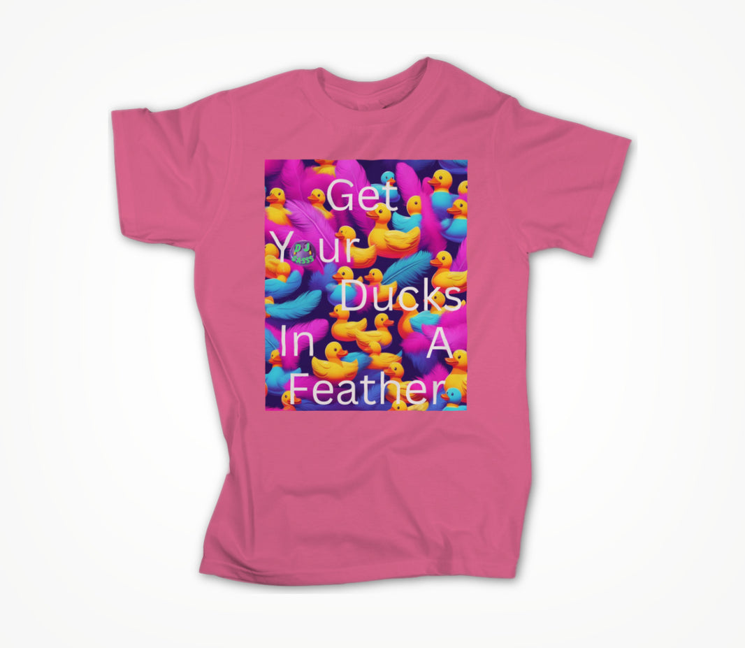 Ducks In A Feather Pink Unisex T-shirt