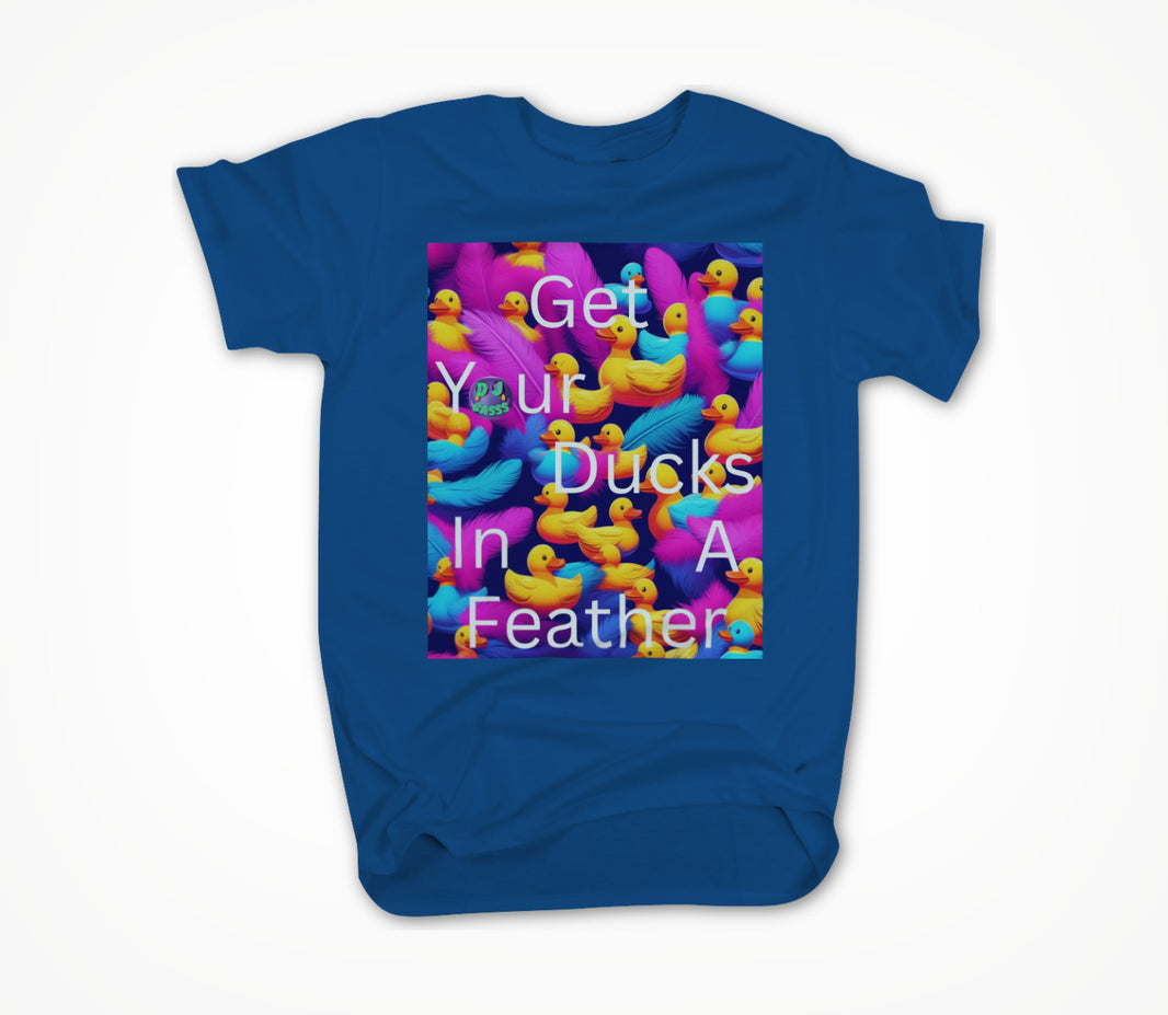 Ducks In A Feather Blue Unisex T-shirt