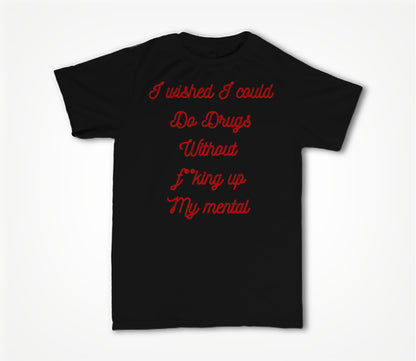 I wish Black and Red Unisex T-shirt