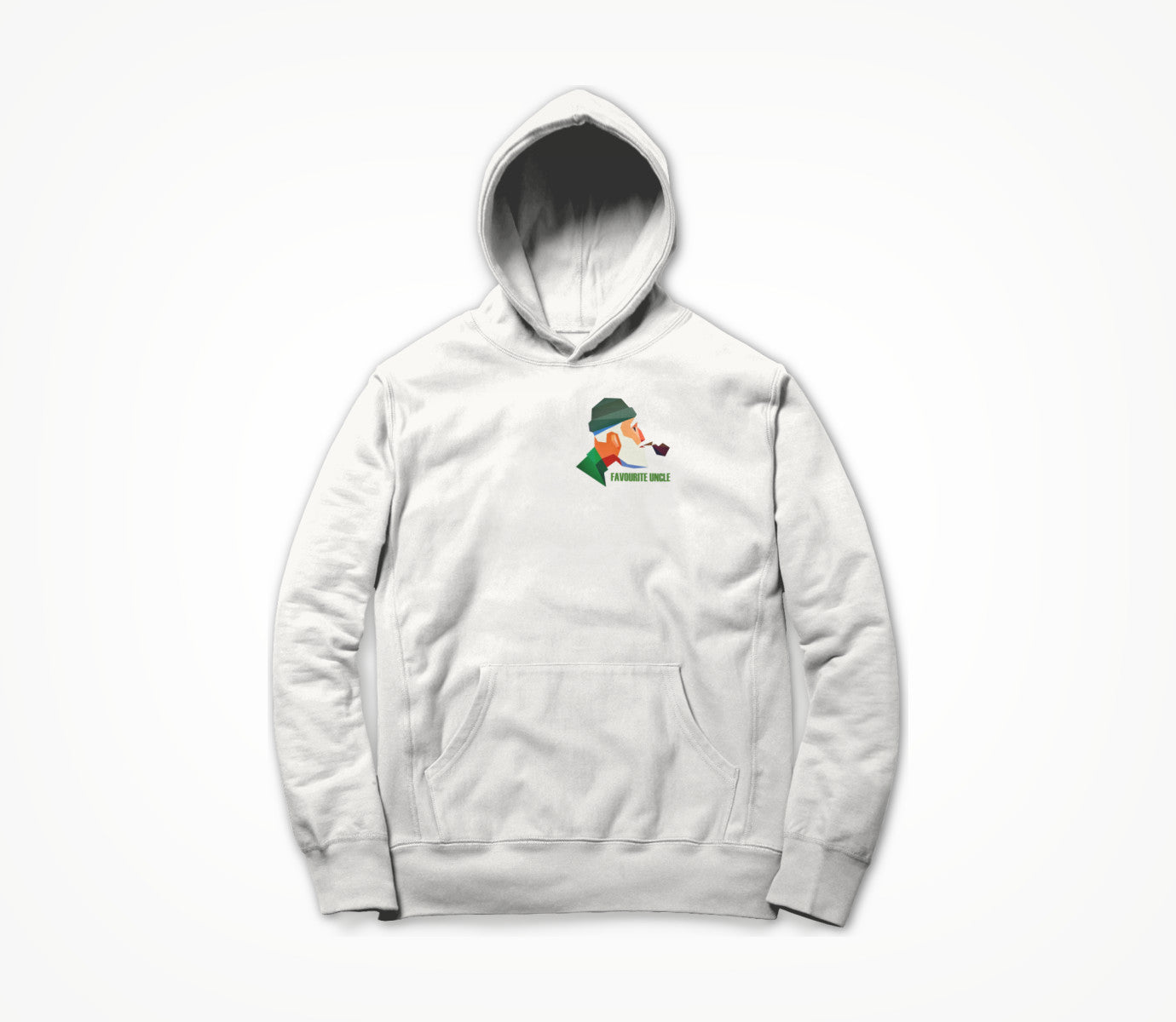 Favourite Uncle - Original Logo 'Uncle' White Hoodie