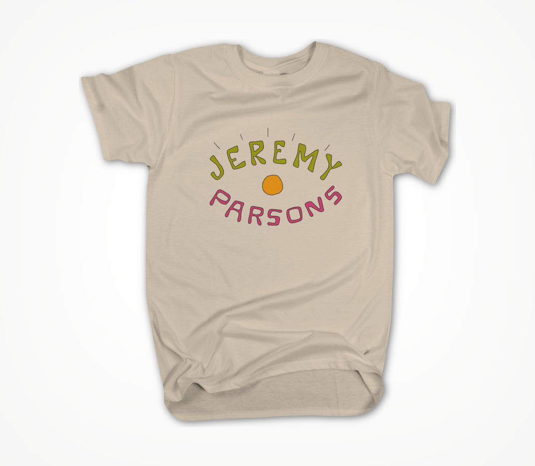 Jeremy Parsons Eye Wide Open Logo Creme Unisex T-shirt