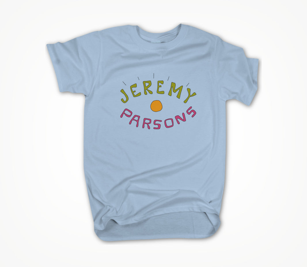 Jeremy Parsons Eye Wide Open Logo Baby Blue Unisex T-shirt