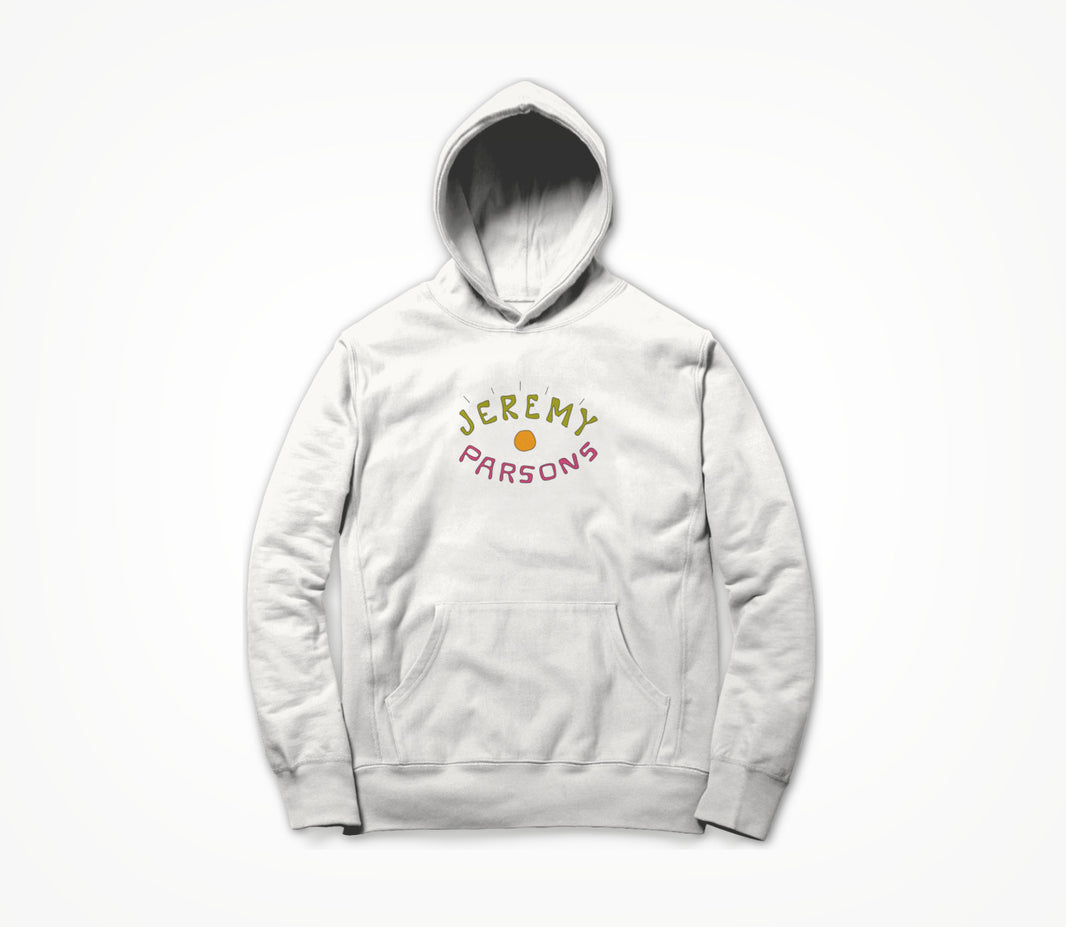 Jeremy Parsons Eye Wide Open Logo White Hoodie