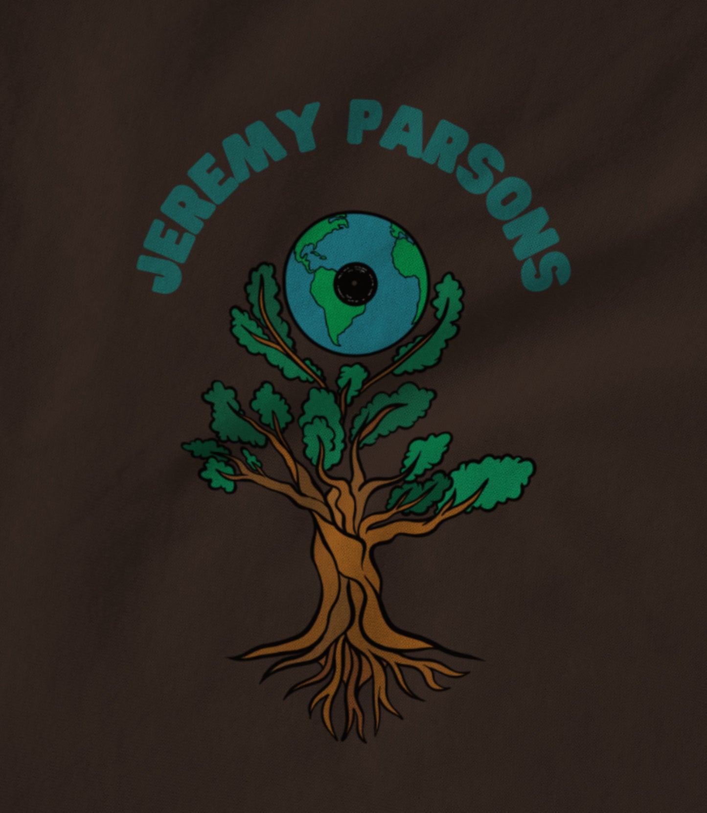 Jeremy Parsons Sit and Spin Logo Brown Unisex T-shirt