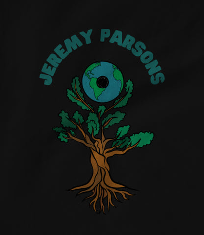 Jeremy Parsons Sit and Spin Logo Black Unisex T-shirt