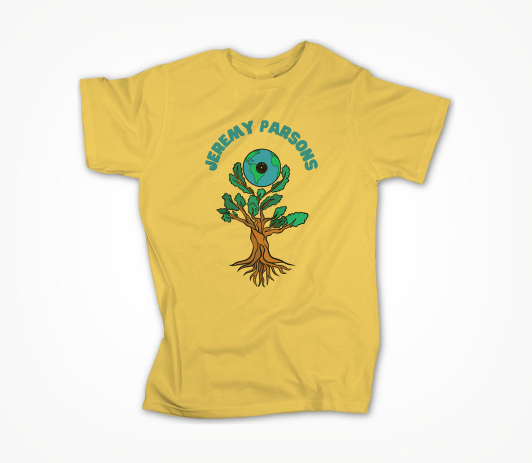 Jeremy Parsons Sit and Spin Logo Yellow Unisex T-shirt