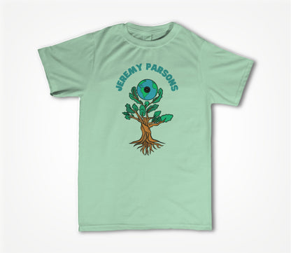 Jeremy Parsons Sit and Spin Logo Mint Green Unisex T-shirt