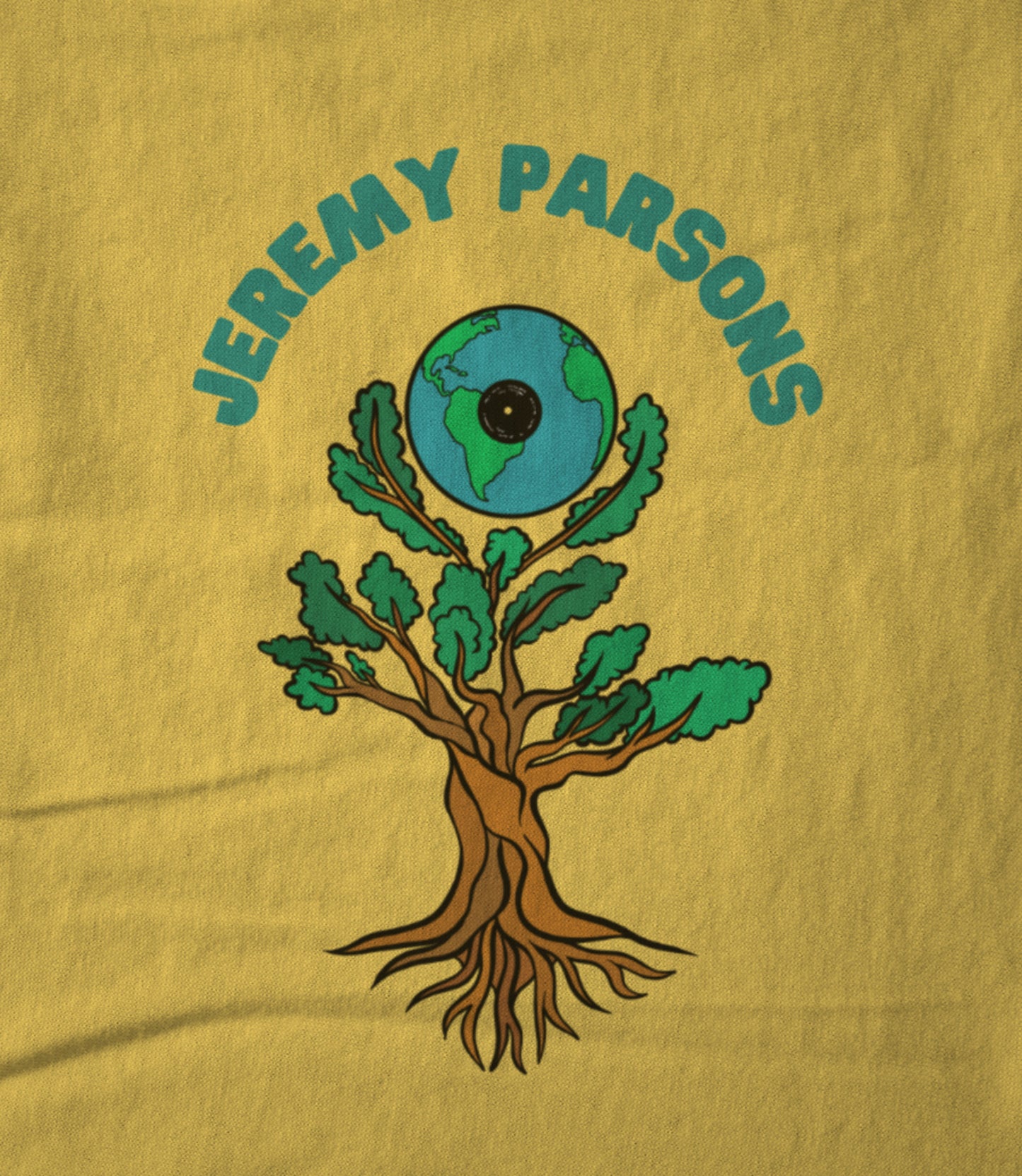 Jeremy Parsons Sit and Spin Logo Yellow Unisex T-shirt