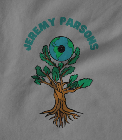Jeremy Parsons Sit and Spin Logo Heather Gray Unisex T-shirt