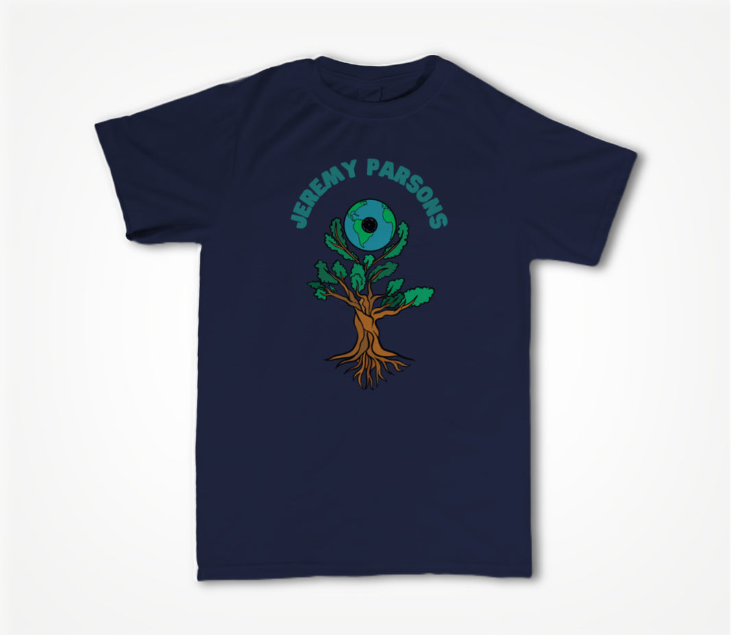 Jeremy Parsons Sit and Spin Logo Navy Unisex T-shirt