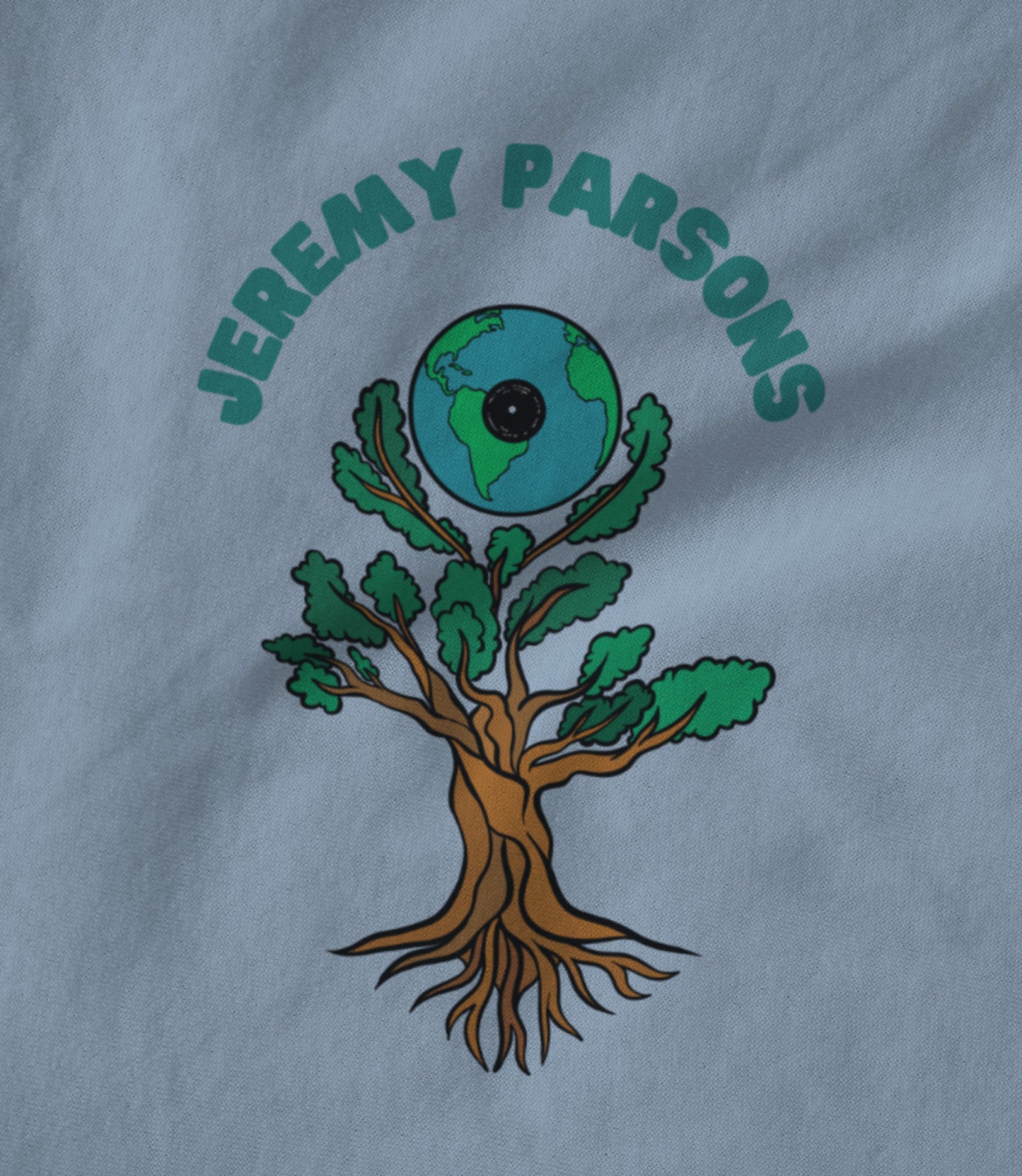 Jeremy Parsons Sit and Spin Logo Baby Blue Hoodie