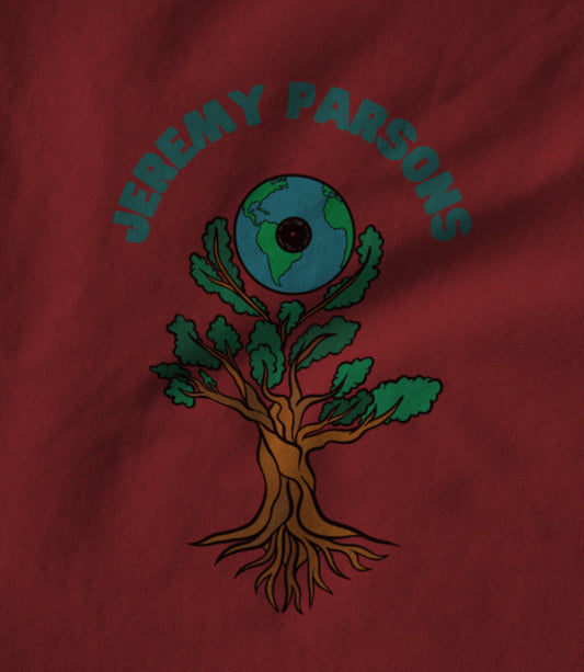 Jeremy Parsons Sit and Spin Logo Cardinal Red