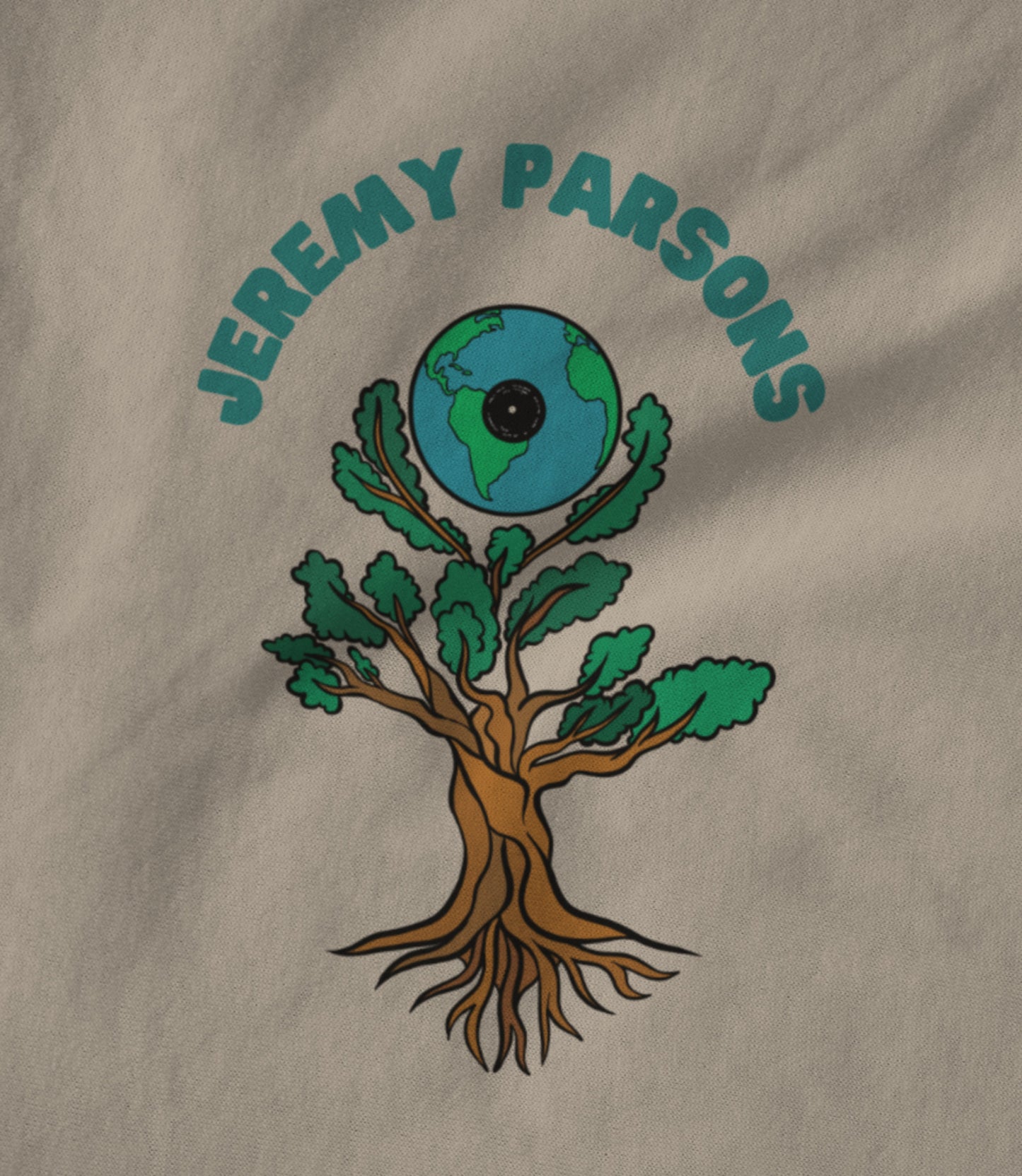 Jeremy Parsons Sit and Spin Logo Creme Unisex T-shirt