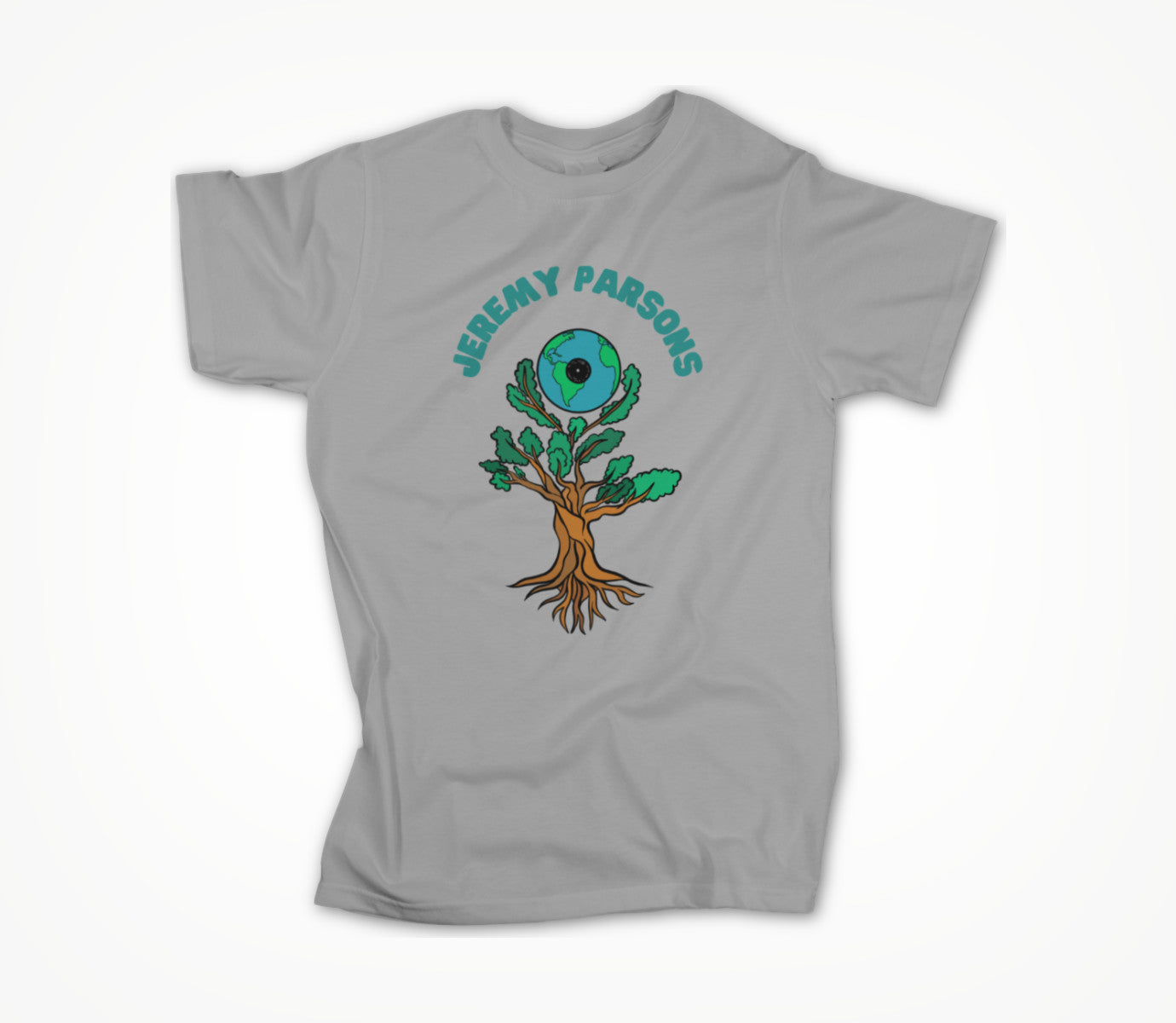Jeremy Parsons Sit and Spin Logo Heather Gray Unisex T-shirt