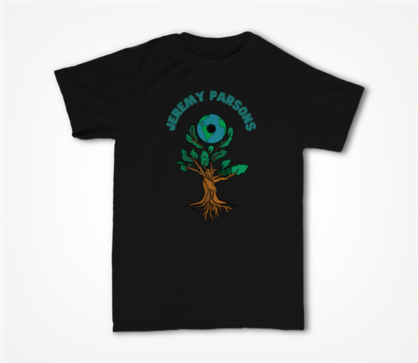 Jeremy Parsons Sit and Spin Logo Black Unisex T-shirt