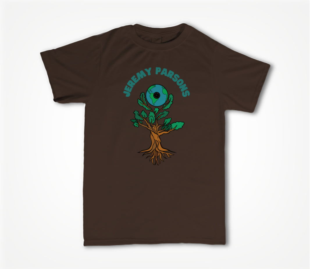 Jeremy Parsons Sit and Spin Logo Brown Unisex T-shirt