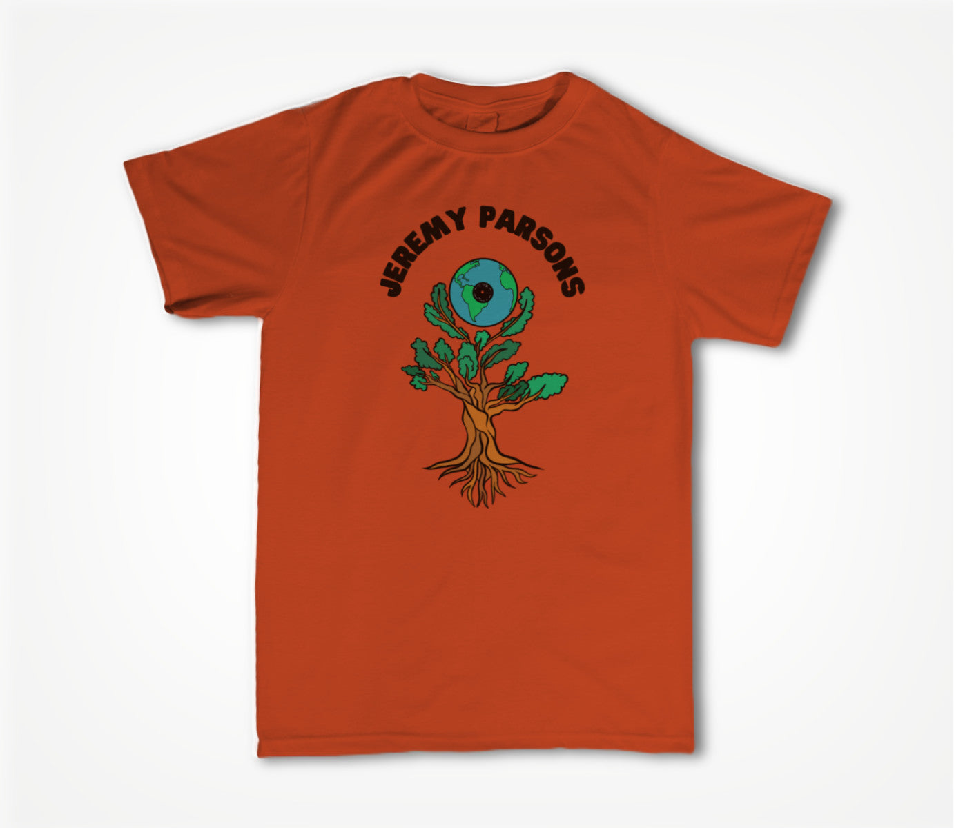 Jeremy Parsons Sit and Spin Logo Orange Unisex T-shirt