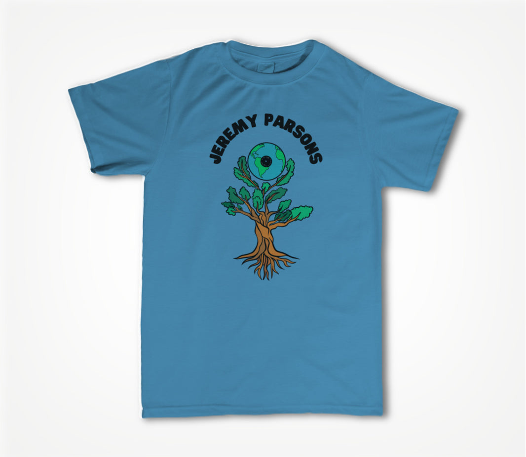 Jeremy Parsons Sit and Spin Logo Aqua Unisex T-shirt