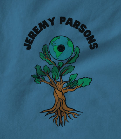 Jeremy Parsons Sit and Spin Logo Aqua Unisex T-shirt