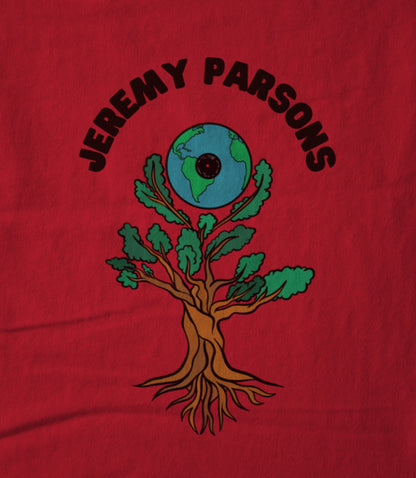 Jeremy Parsons Sit and Spin Logo Red Unisex T-shirt