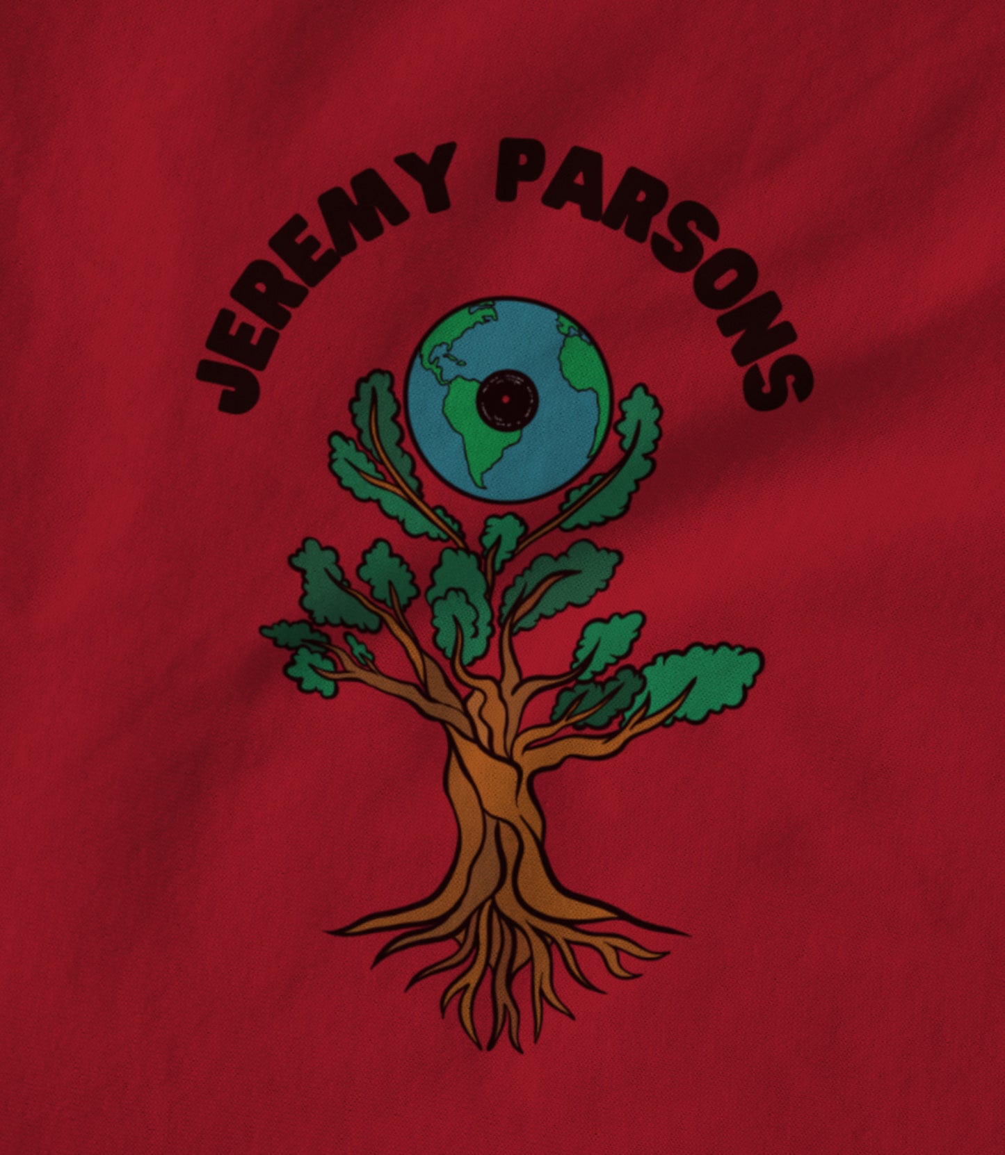 Jeremy Parsons Sit and Spin Logo Red Hoodie