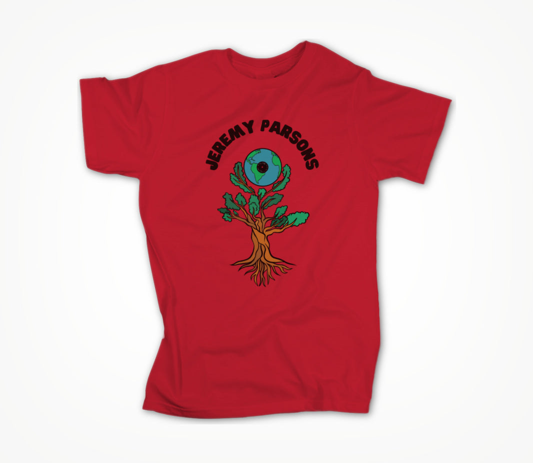 Jeremy Parsons Sit and Spin Logo Red Unisex T-shirt