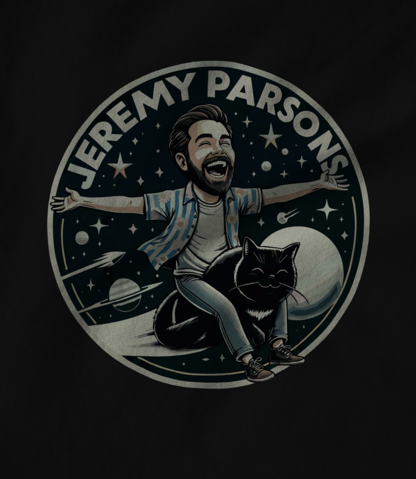 Jeremy Parsons Space Cat Haircut 2026 Unisex T-shirt