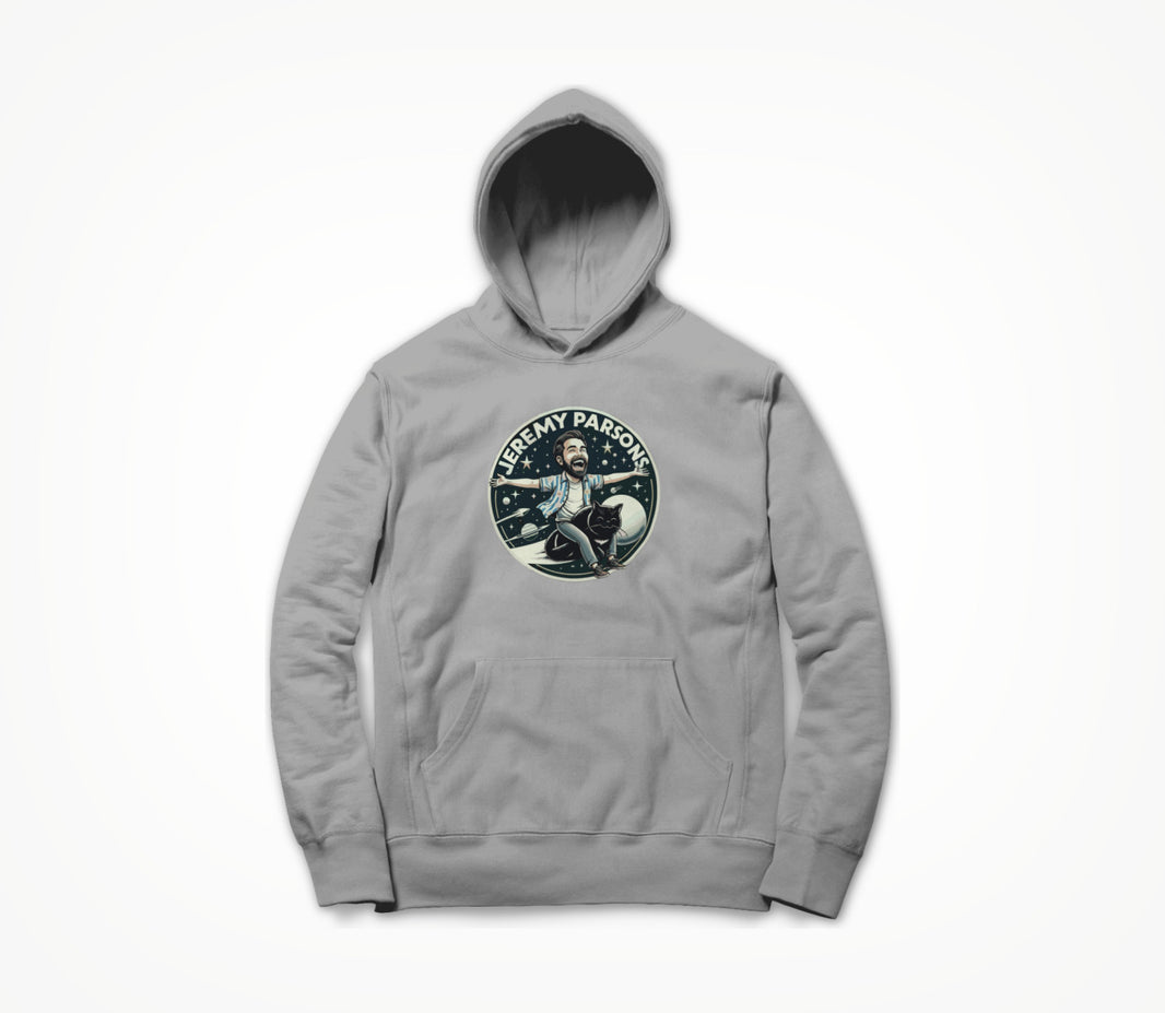 Jeremy Parsons Space Cat Haircut 2026 (Heather Grey) Hoodie