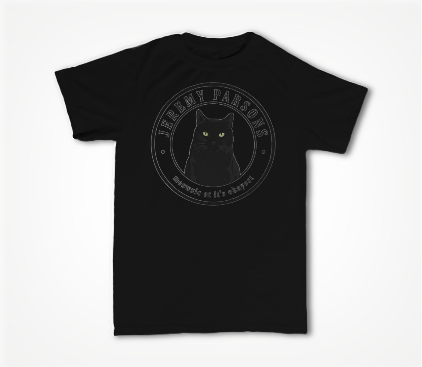 Jeremy Parsons Meowsic at it's okayest (Black) Unisex T-shirt