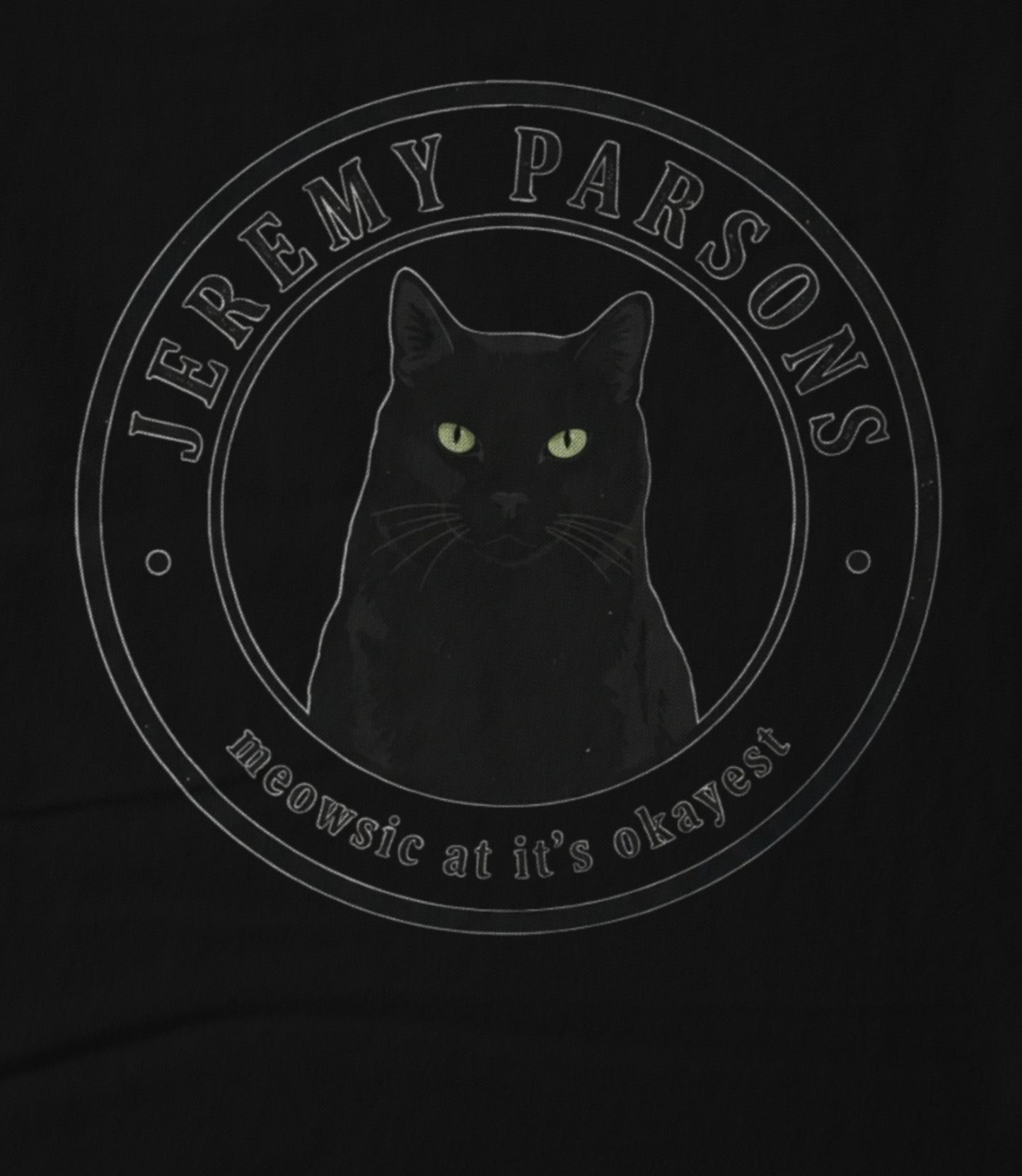 Jeremy Parsons Meowsic at it's okayest (Black) Hoodie