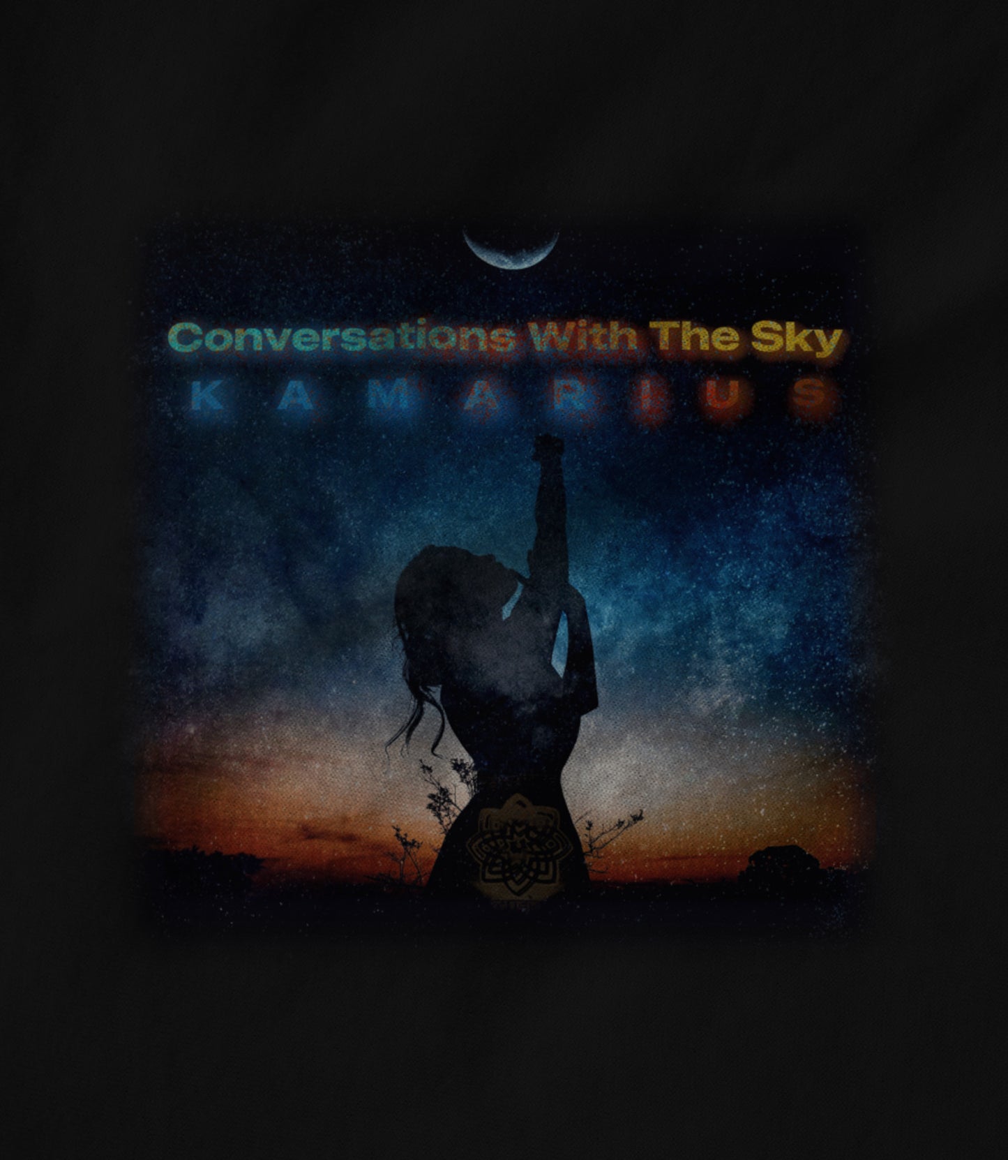 Conversations With The Sky by KaMarius Black Unisex T-shirt