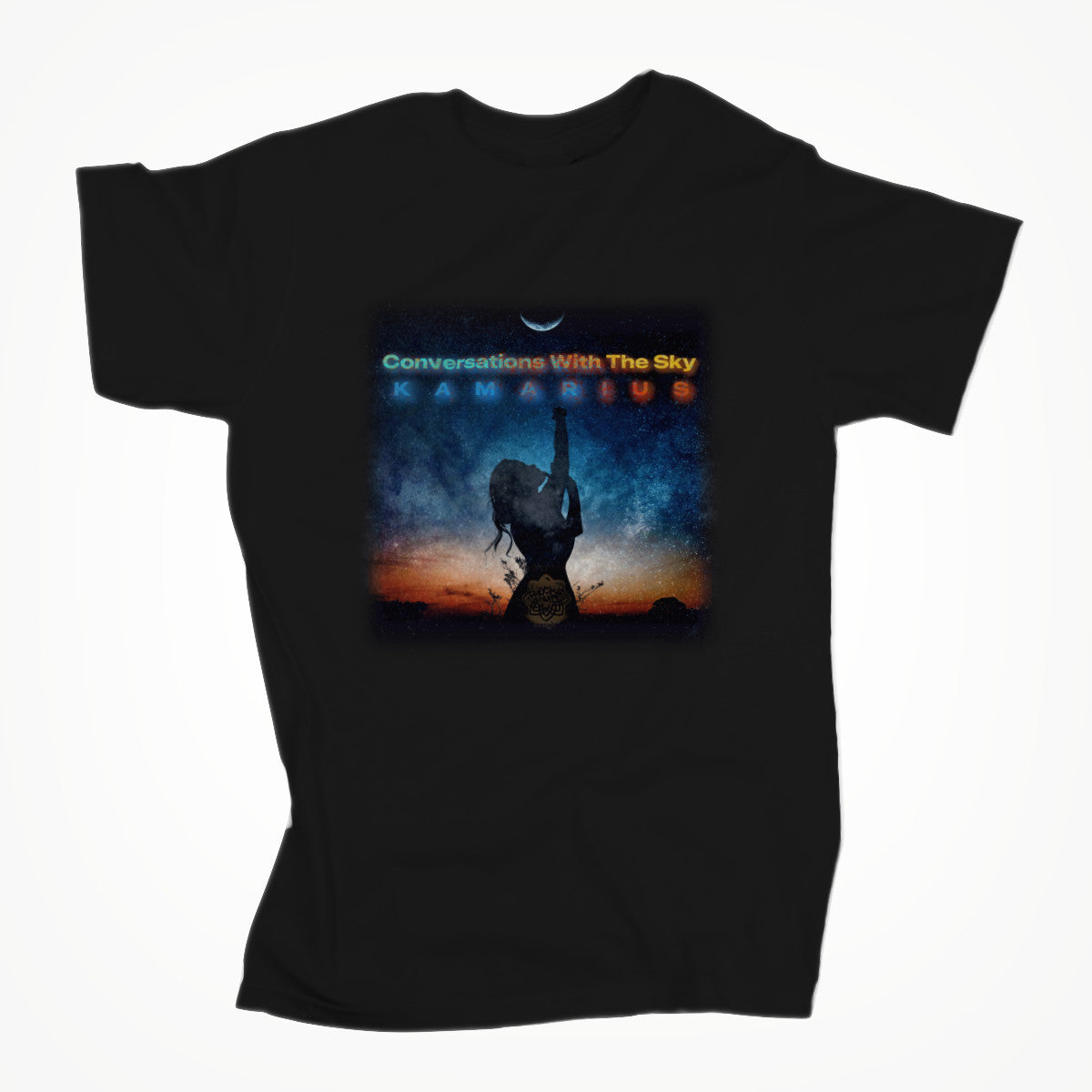Conversations With The Sky by KaMarius Black Unisex T-shirt