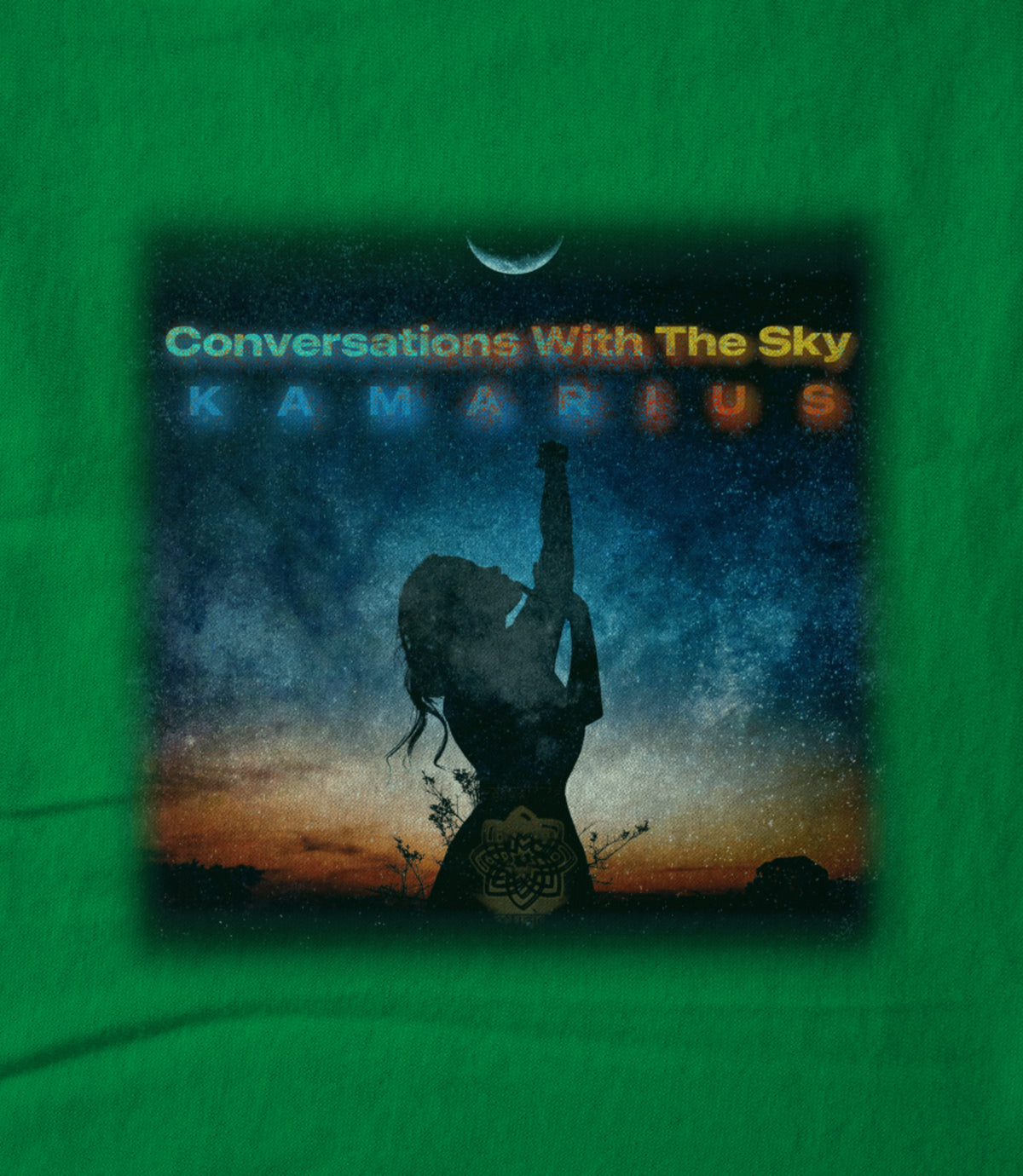 Conversations With The Sky by KaMarius Kelly Green Unisex T-shirt