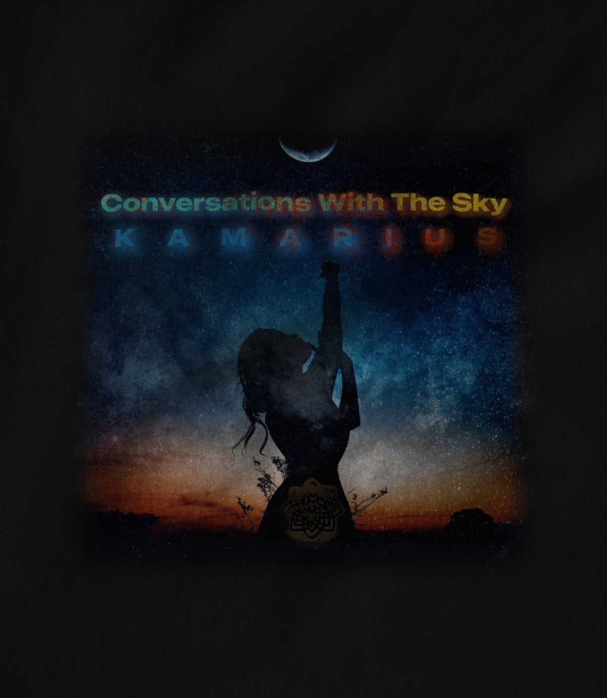Conversations With The Sky by KaMarius Black Unisex T-shirt