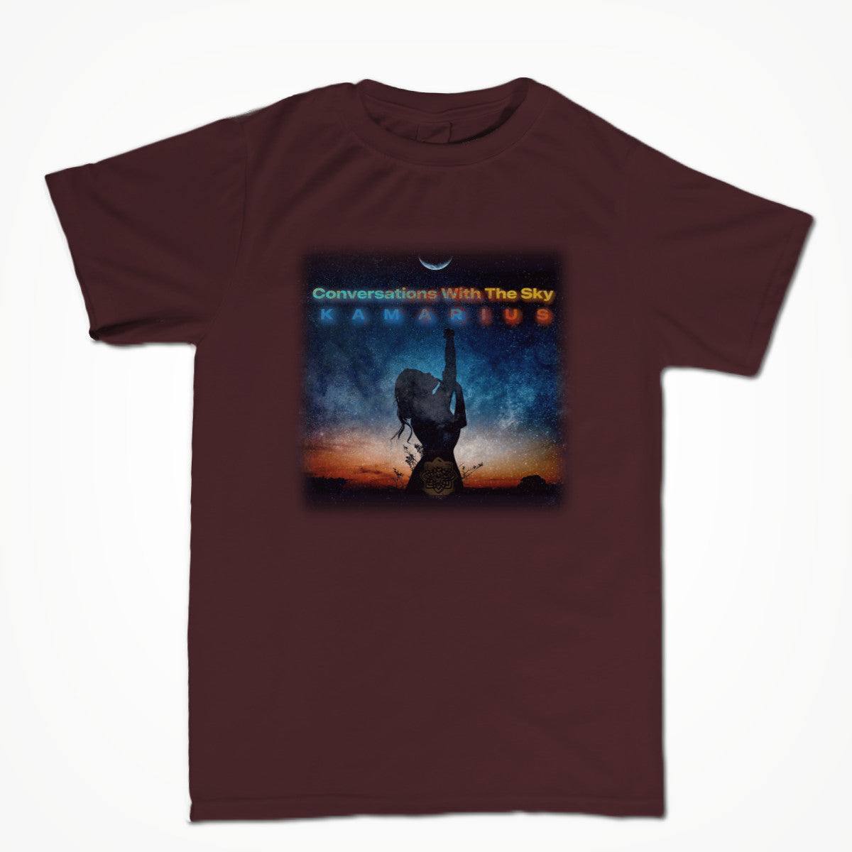 Conversations With The Sky by KaMarius Maroon Unisex T-shirt