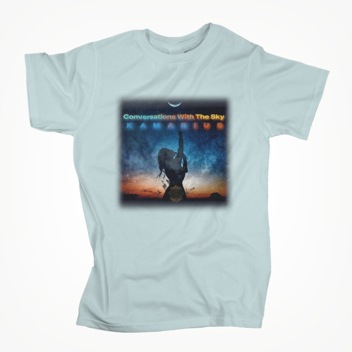 Conversations With The Sky by KaMarius Heather Prism Ice Blue Unisex T-shirt