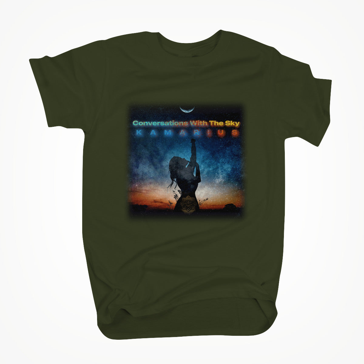 Conversations With The Sky by KaMarius Military Green Unisex T-shirt