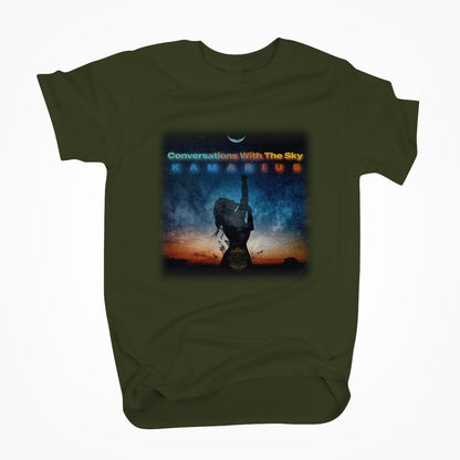 Conversations With The Sky by KaMarius Military Green Unisex T-shirt