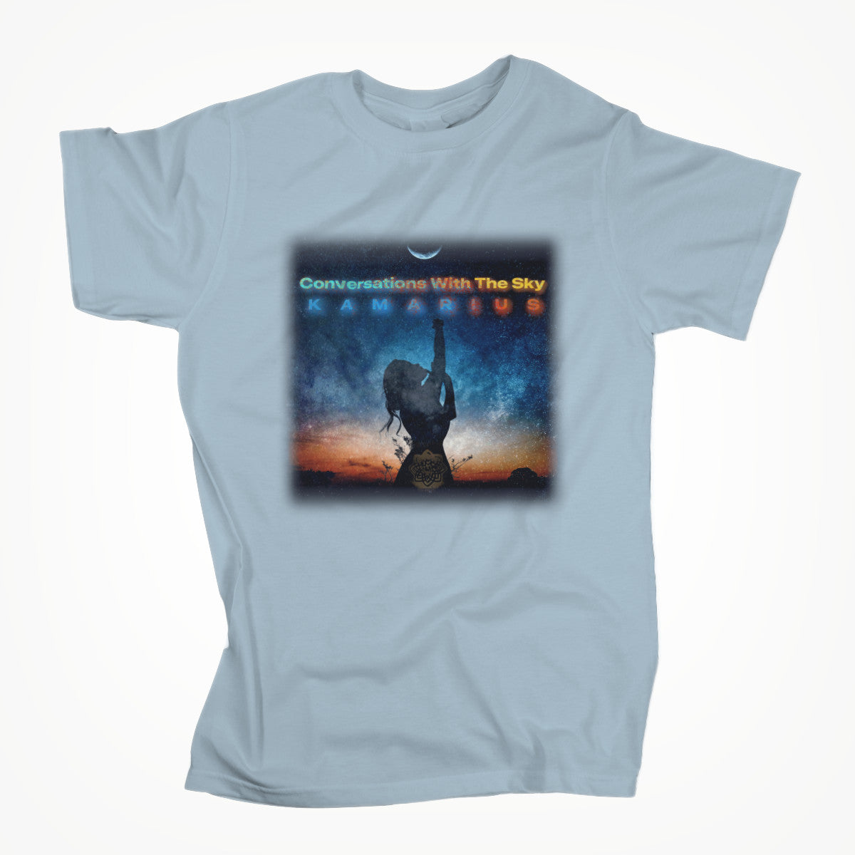 Conversations With The Sky by KaMarius Light Blue Unisex T-shirt