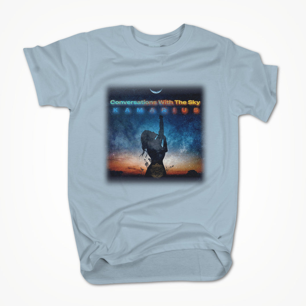 Conversations With The Sky by KaMarius Light Blue Unisex T-shirt