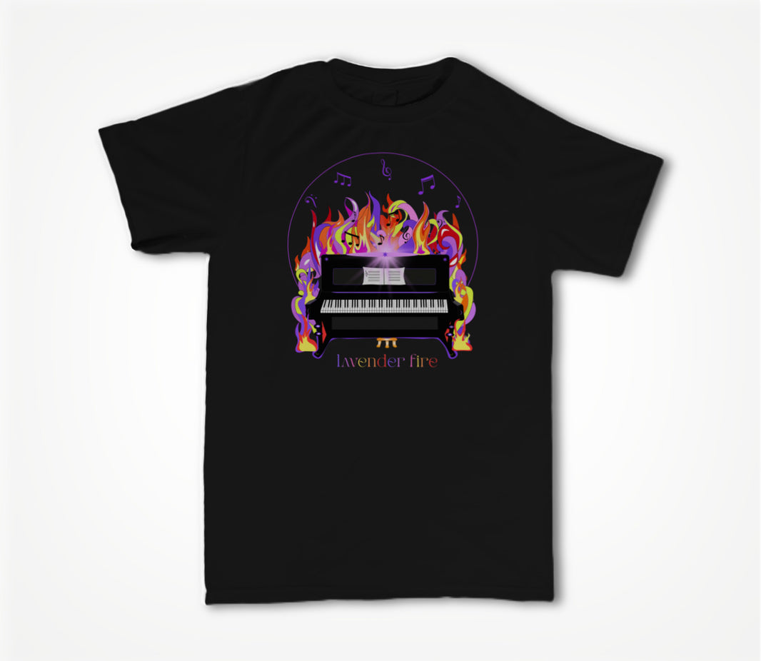 Piano and Fire Design Unisex T-shirt