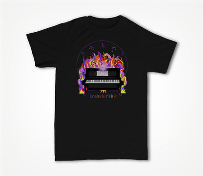 Piano and Fire Design Unisex T-shirt