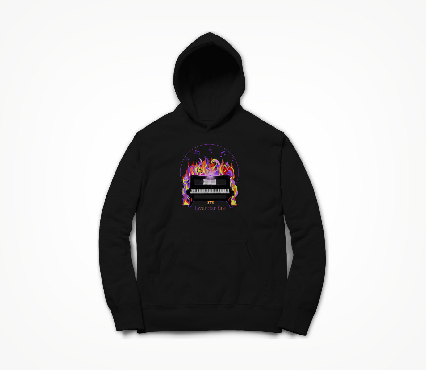 Piano and Fire Design Hoodie