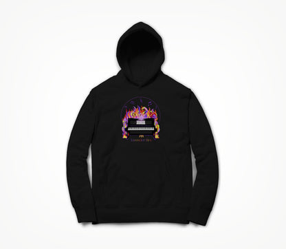 Piano and Fire Design Hoodie