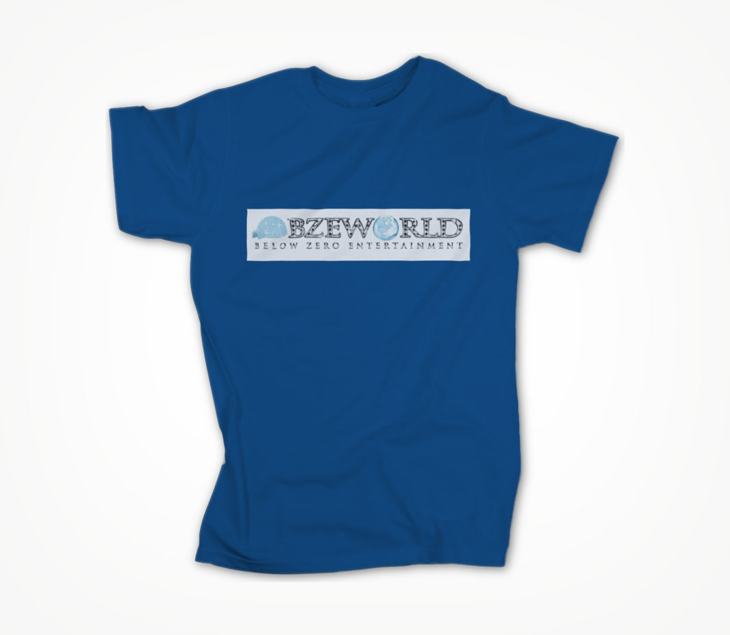 BZEWORLD logo white Unisex T-shirt