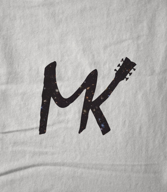 White Tee, Black Logo