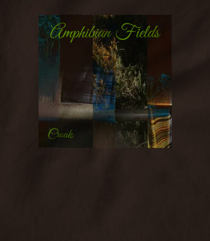 Amphibian Fields - Croak on brown Unisex T-shirt