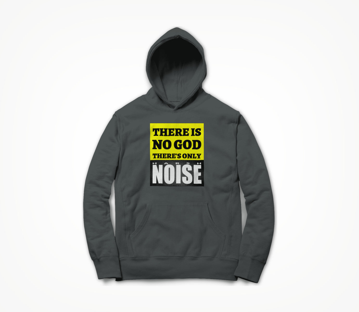 There's Only Harsh Noise - yellow on asphalt Hoodie