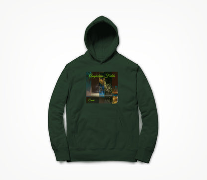Amphibian Fields - Croak on Forest Green Hoodie